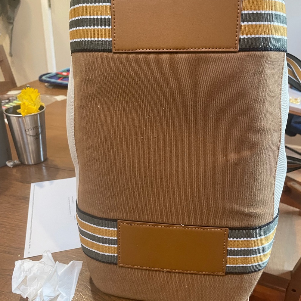 Paravel Tote Bag with Striped Olive & Tan Straps - Picture 8 of 8
